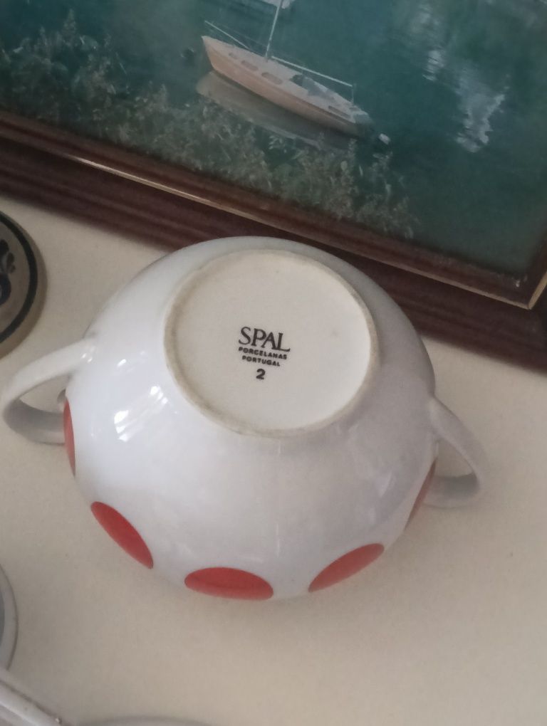 Açucareiro de porcelana SPAL,sem tampa
