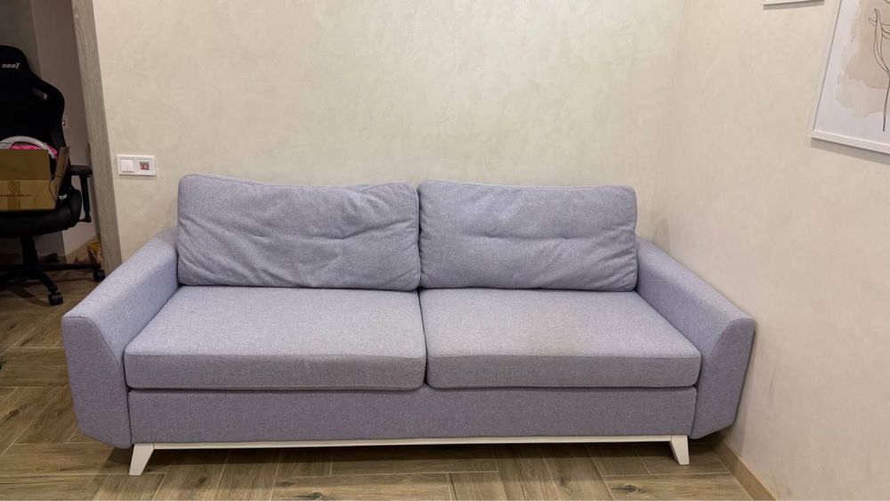 Диван-еврокнижка Морган в голубом цвете