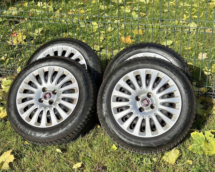 Opony zimowe + felgi stalowe 175/65/15 Goodyear Ultragrip Fiat Punto