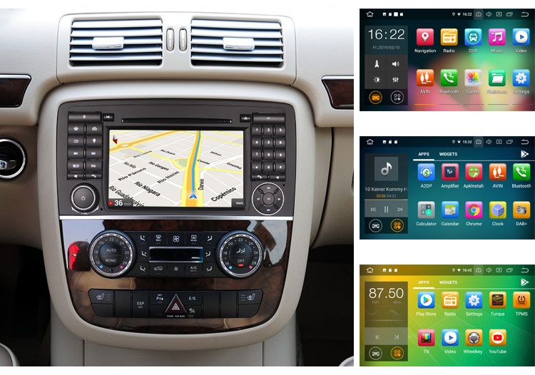 Auto-rádio 2 din android 14 para Mercedes Classe R W251