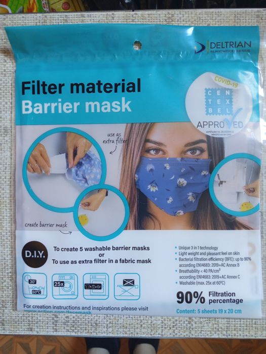 NOWE. Filtry do maseczek ochronnych firmy DELTRIAN. 5szt w opakowaniu.