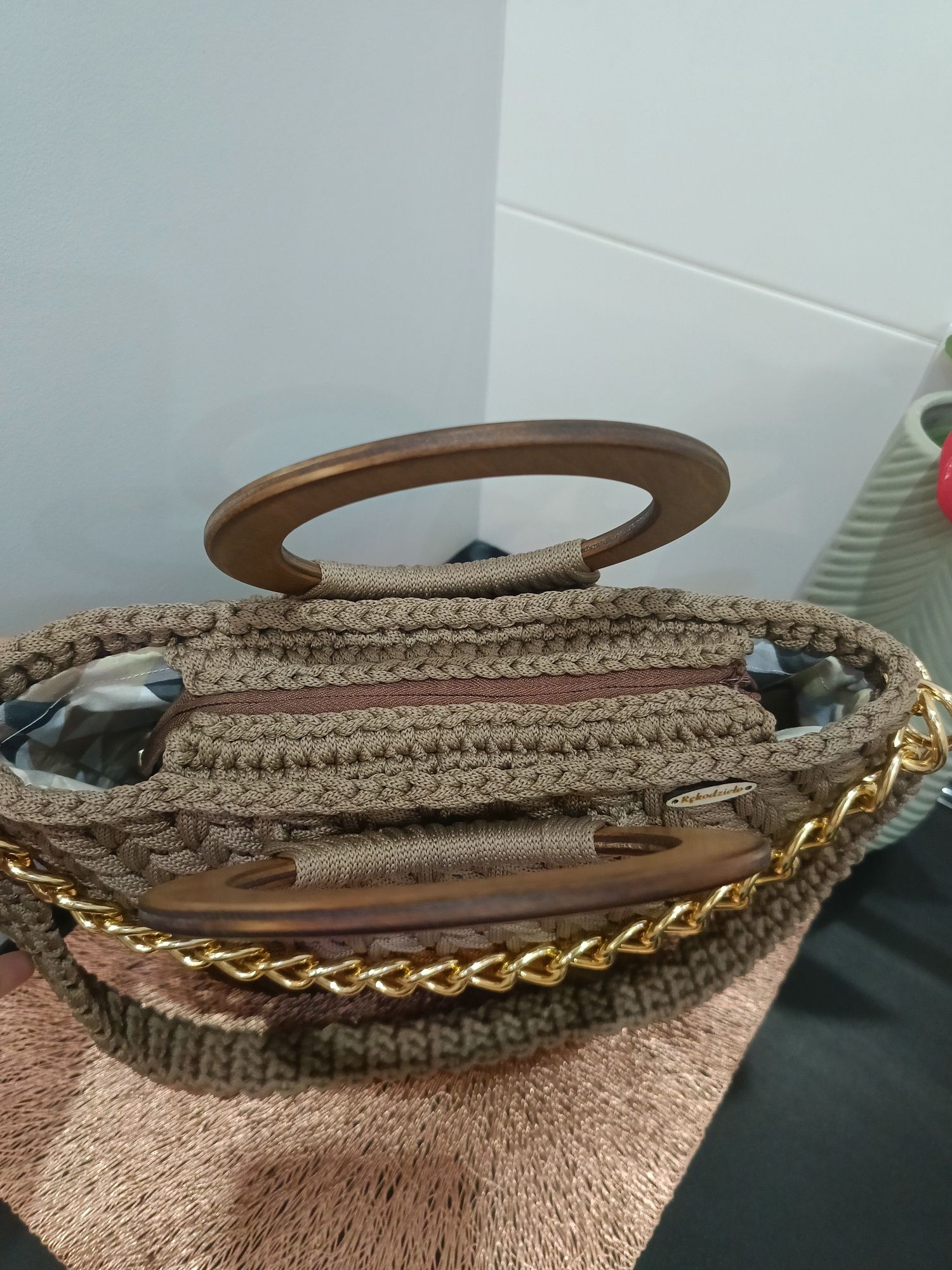 Torebka Handmade typu koszyk