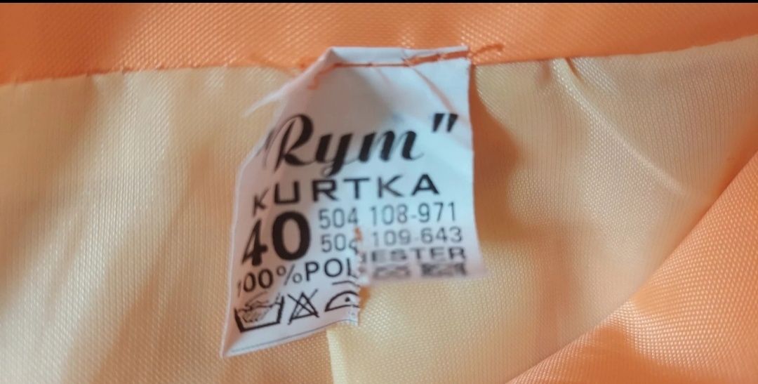 Nowa pomarańczowa lekka kurtka przejsciowa wiatrowka Rym L 40