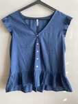 Top azul Tiffosi