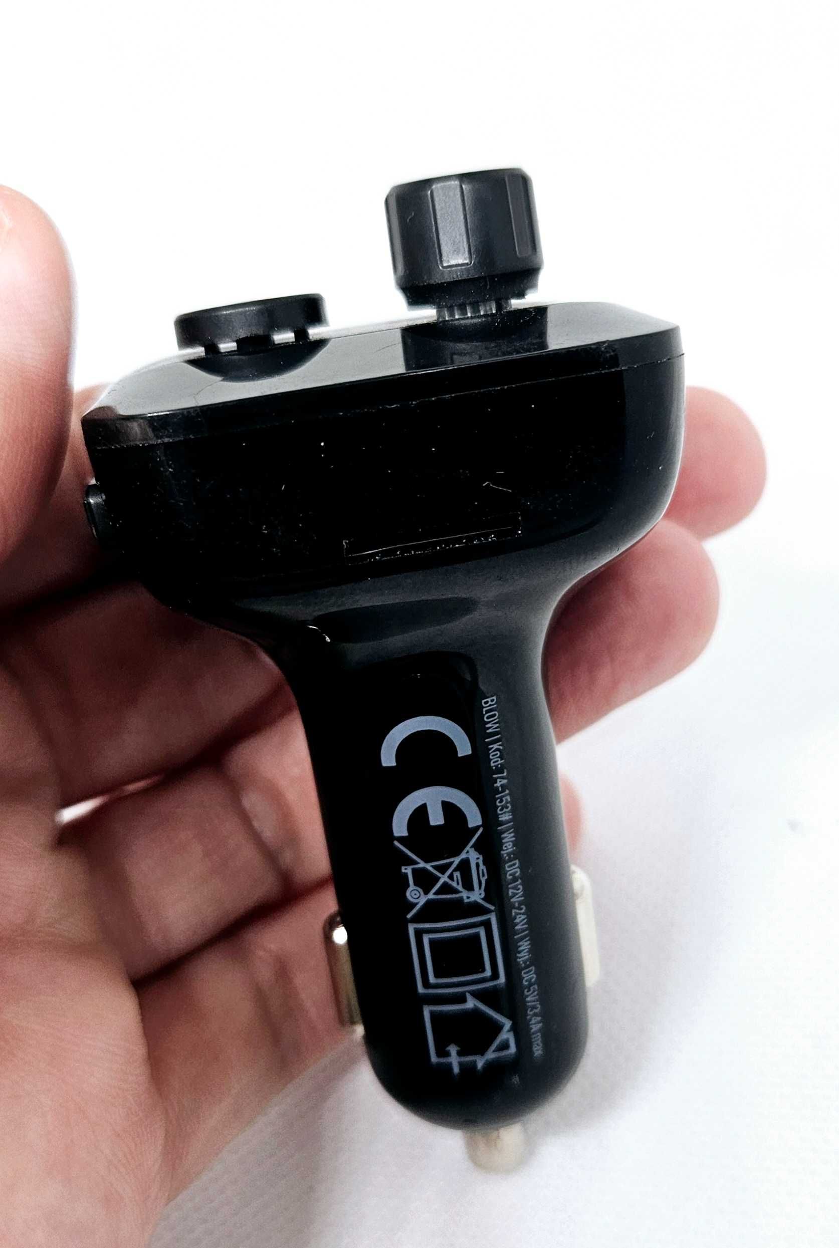 Ładowarka samochodowa zUSB 2 wejścia zestaw głośnomówiący bluetooth