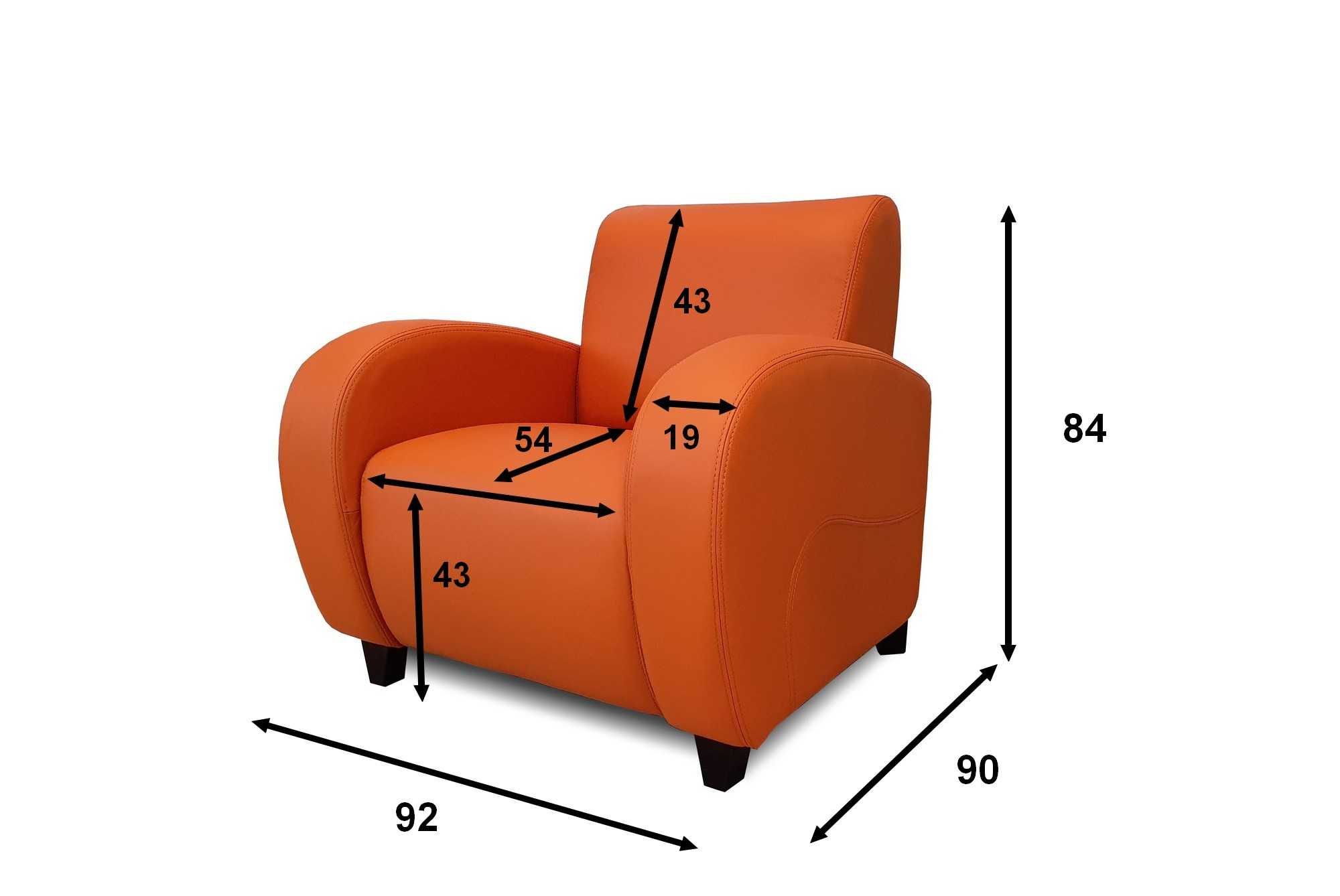 Zestaw 3+1 ze skóry, wersalka 198cm + fotel SKÓRA wypoczynek skórzany