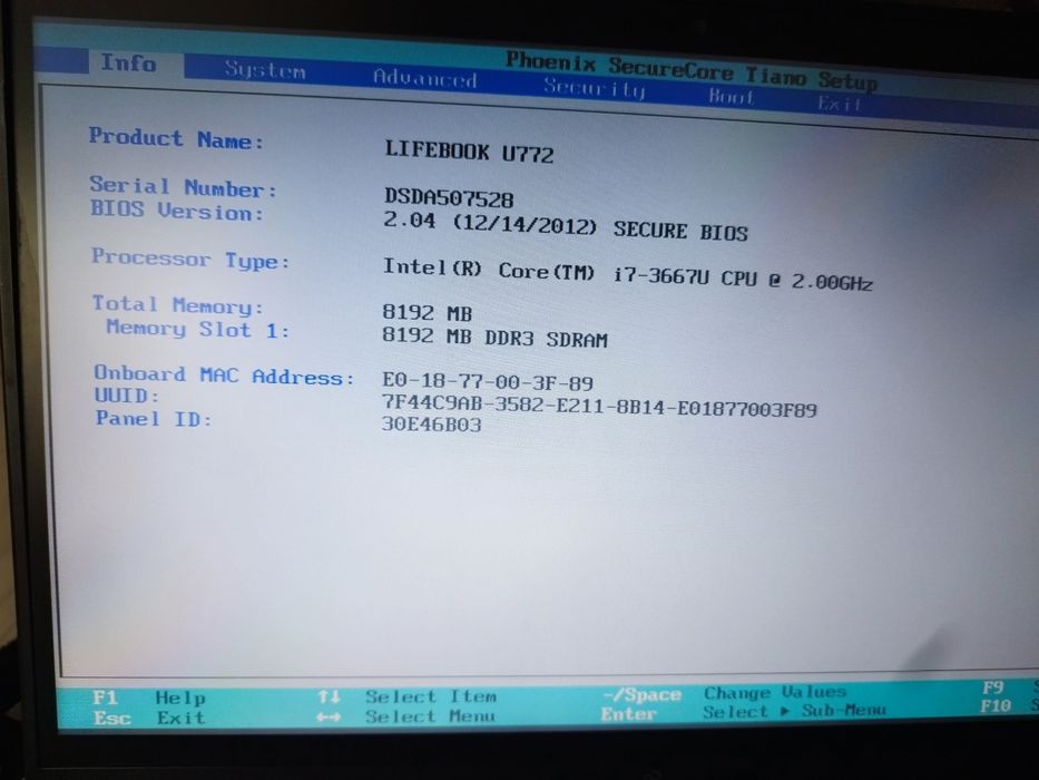 Laptop Fujitsu Lifebook U772, i7 8GB DDR3,, 256 GB SSD