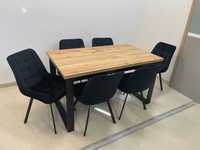 (627) Stół rozkładany loft + 6 krzeseł, okazja nowe 2049 zł