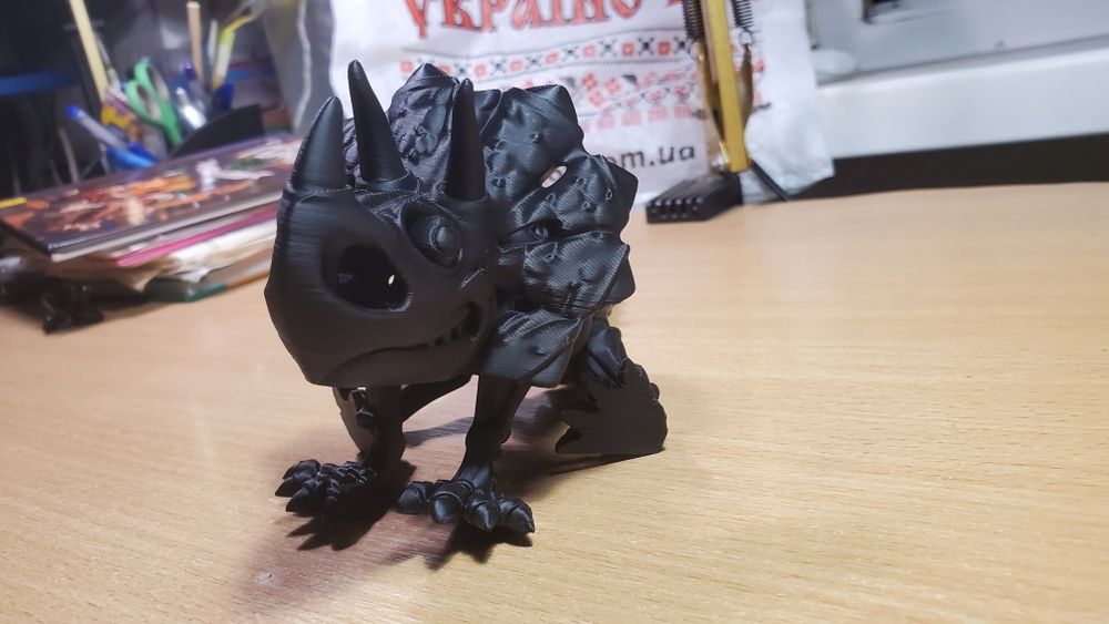 Іграшка модель скелет дінозавра Тріцератопс