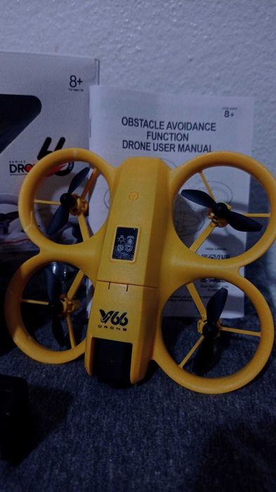 Mini Drone V66 - Amarelo - Novo!!