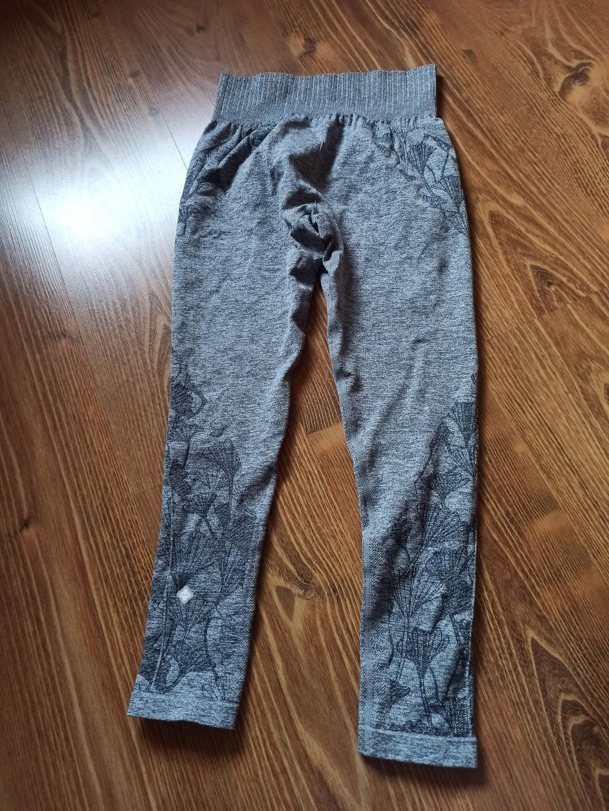 Legginsy getry spodnie sportowe bezszwowe pilates joga Decathlon M