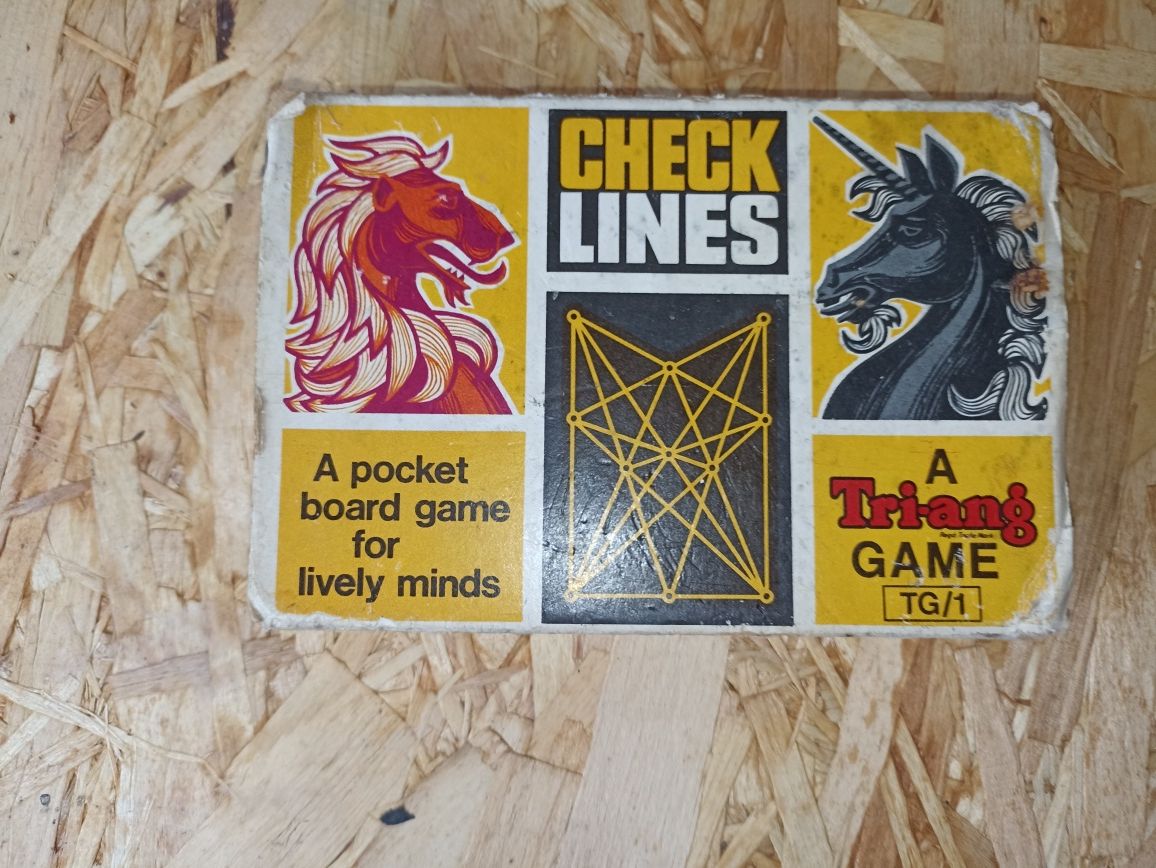 Stara vintage gra ,,Tri-ang Game" ,,Check Linea" z lat szesdziesiątych