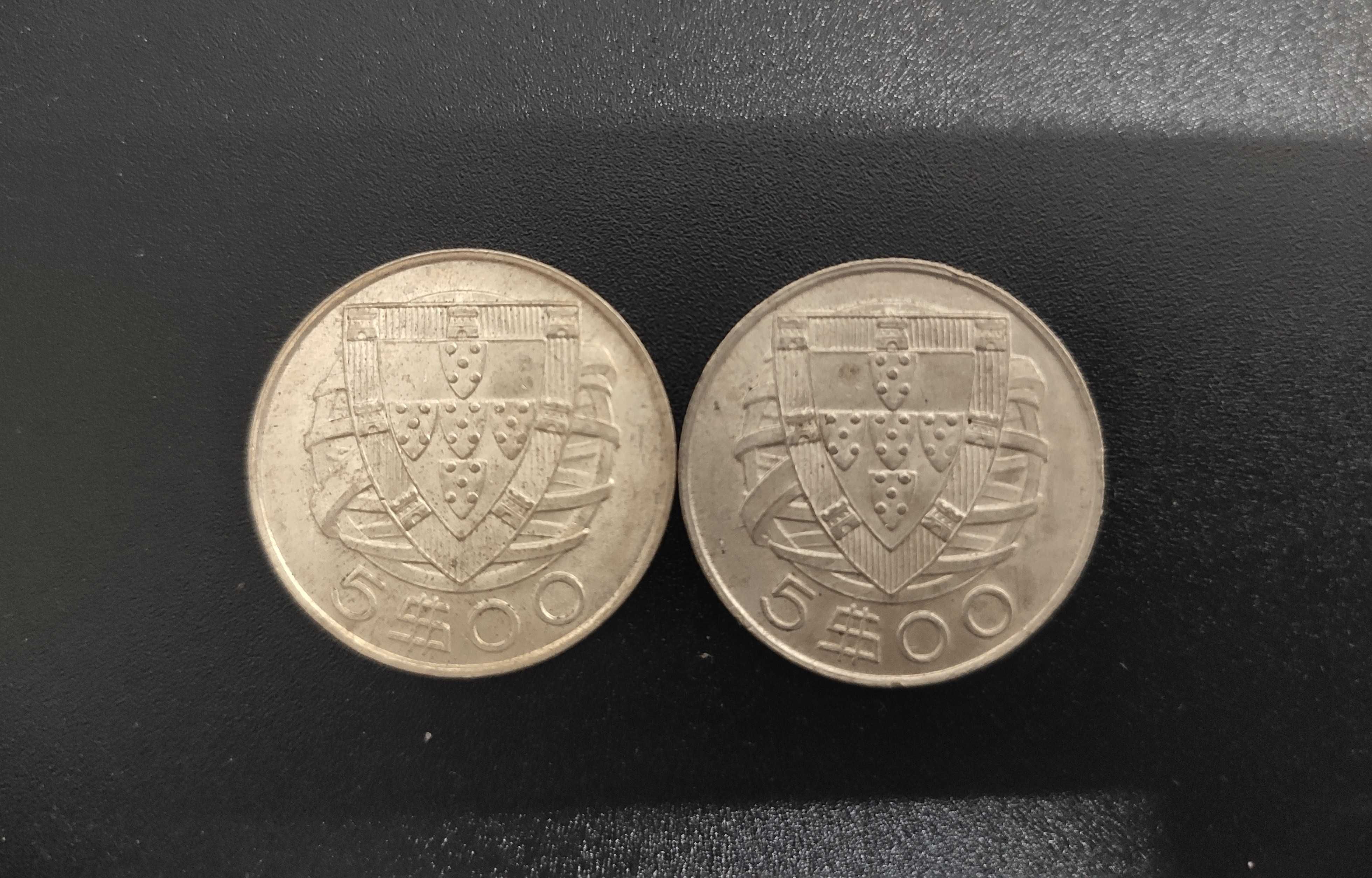 Moedas de 5$ 1947 + 1948 - Soberbas
