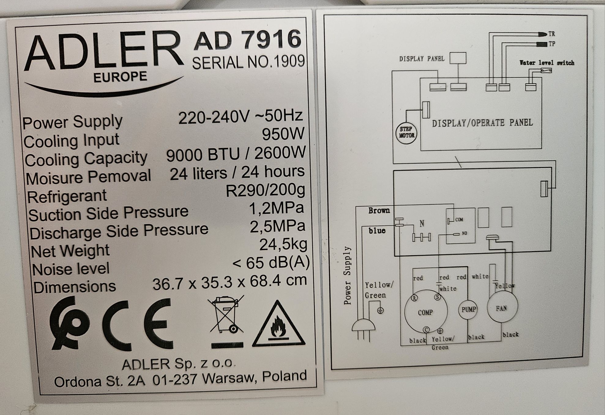 Klimatyzator Adler ! - W pełni sprawny  z dodatkami