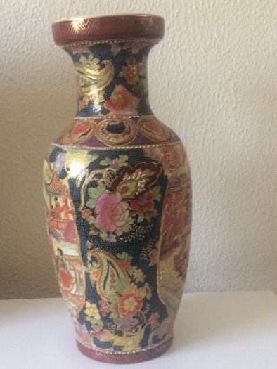 Vaso/Jarra com arte decorativa oriental - Novo