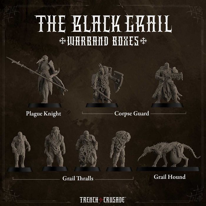 TRENCH CRUSIDE Black Grail warband + reinforcments