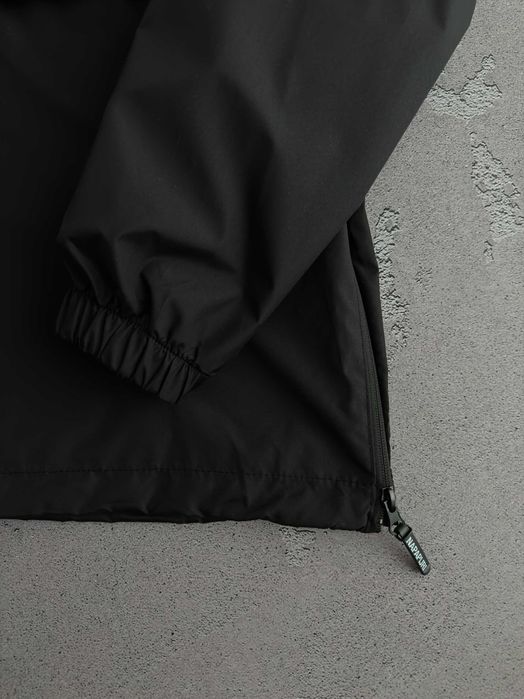 Вітрівка-анорак NAPAPIJRI | Чорна | Щільна плащівка | Нашивка логотип