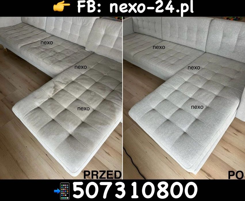 Pranie tapicerki meblowej, samochodowej, dywanów -DOJAZD DO KLIENTA-