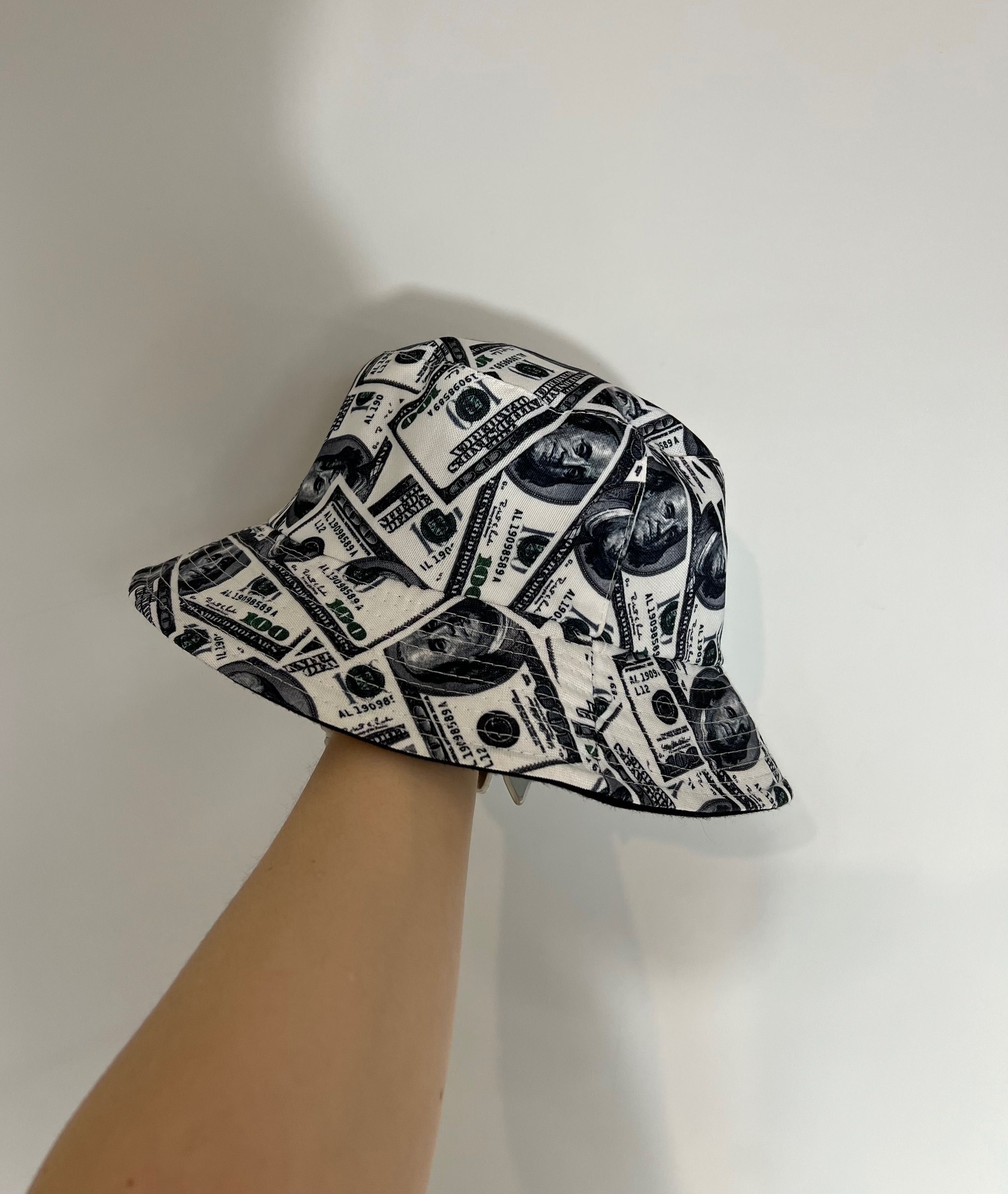 Dwustronny Bucket 100 dollars print vintage