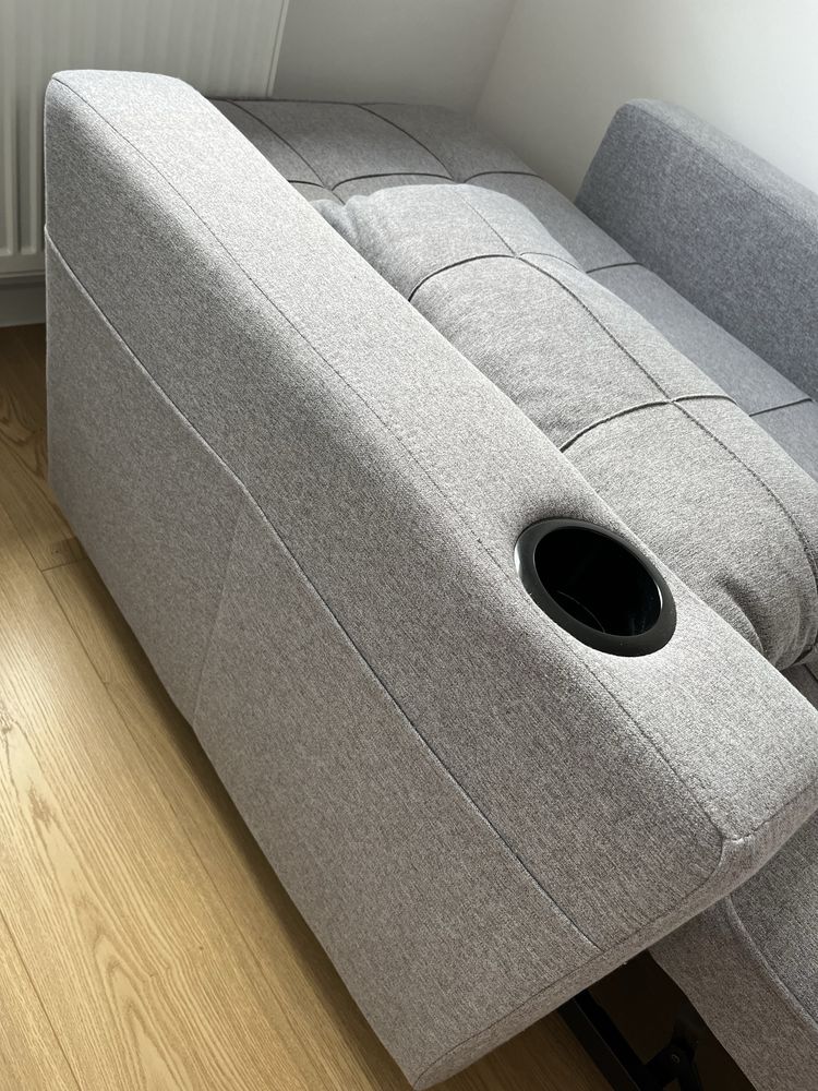 Fotel amerykanka rozkladany Black Red White - idealny, gwarancja
