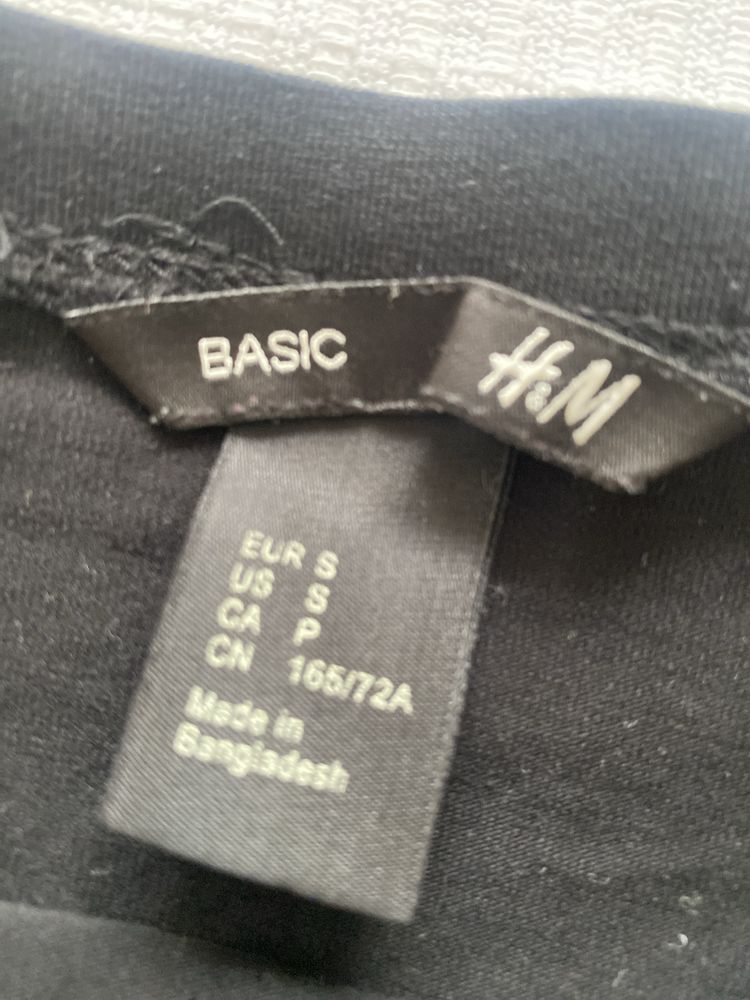 H&M Bawełniana czarna mini spódniczka roz. S