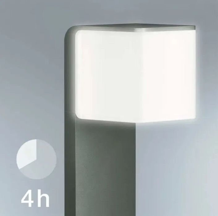 Słupek oświetleniowy kwadratowy Steinel źródło LED 63,3 cm srebrny
