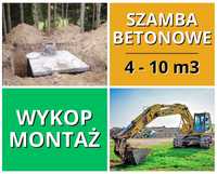 Szambo z wykopem Zbiornik Betonowy Zbiorniki na Szamba Wodę Deszczówkę