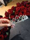 Srebrny Nowy Diadem na grzebienie
