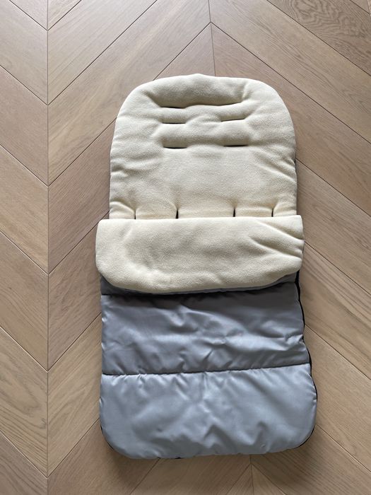 Śpiworek do wózka/sanek szary polarowy 85 cm