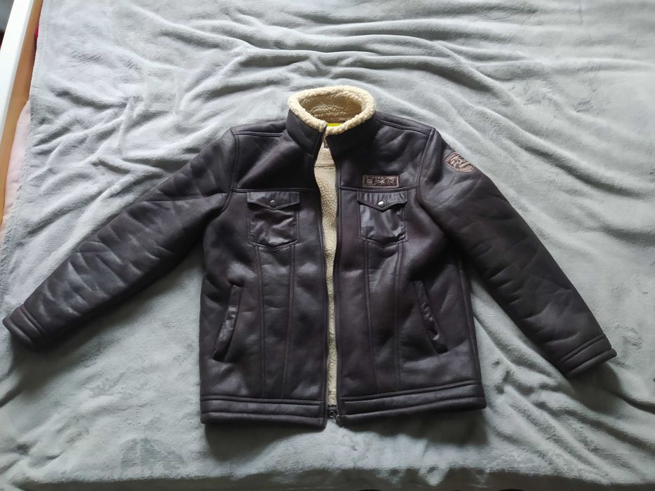 Kurtka zimowa lotnika ze sztucznego zamszu L