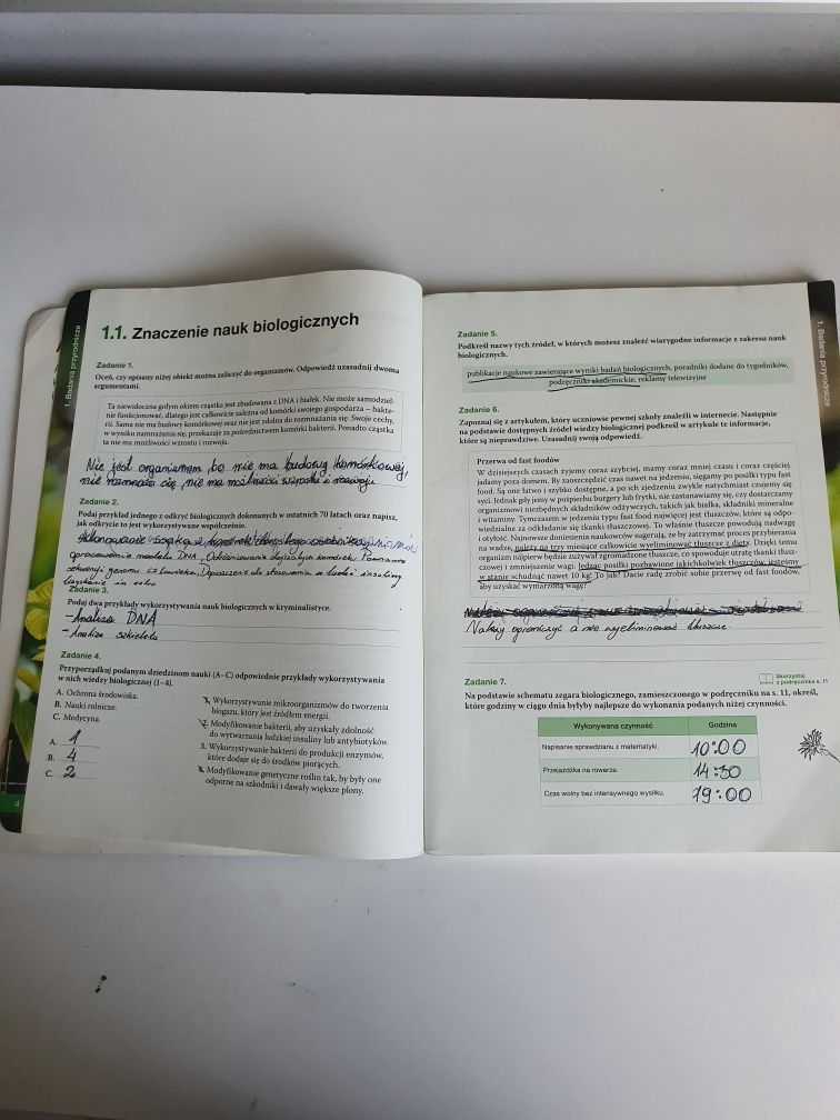 Biologia 1 ćwiczenia