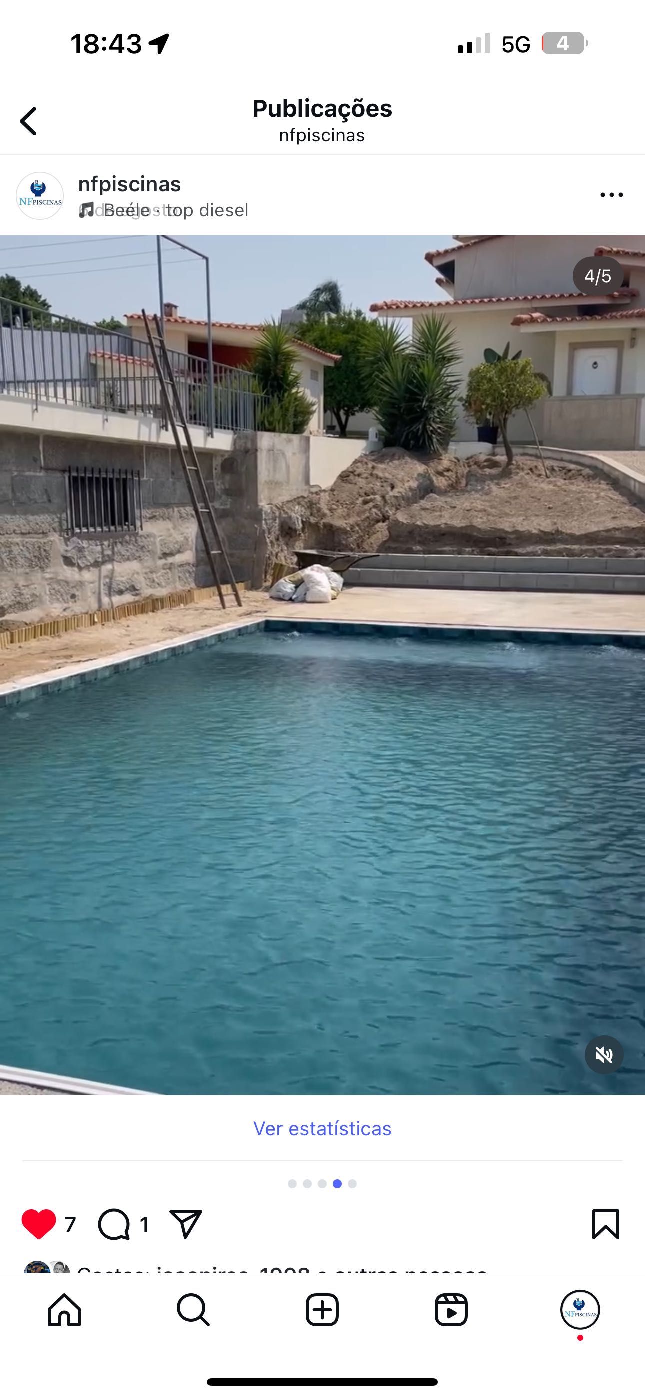 Instalação de tela armada casa de máquinas e construção de Piscinas