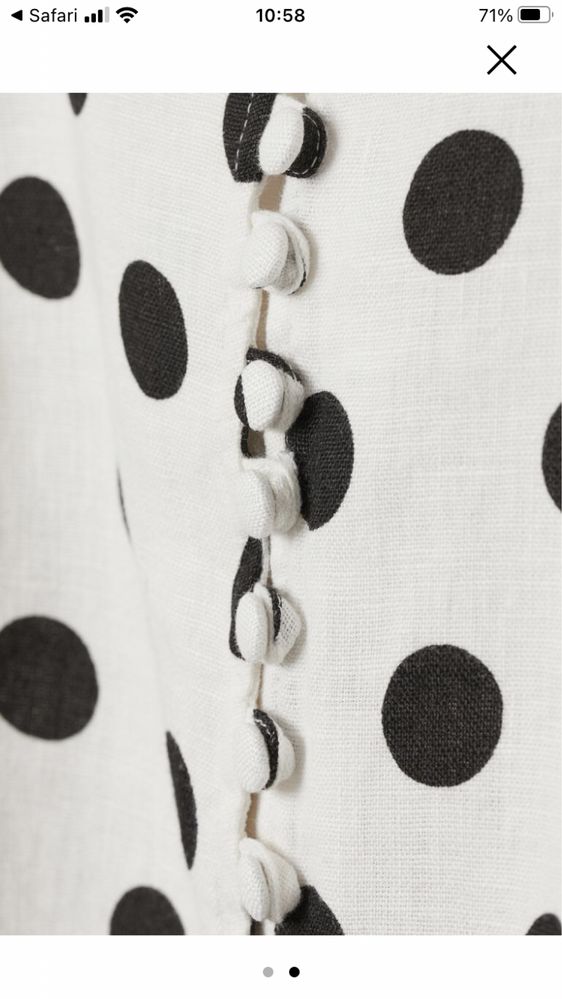 Bluzka H&M polka dots len 100proc rozm. 42