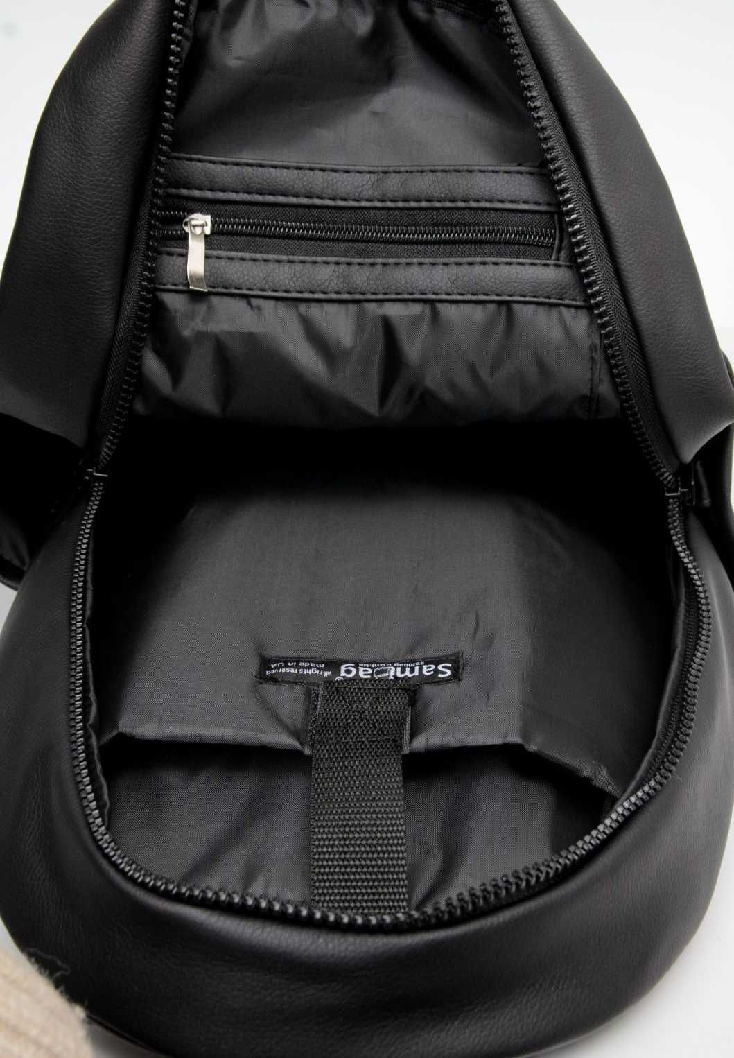 Черный мужской рюкзак спортивный, деловой, городской
