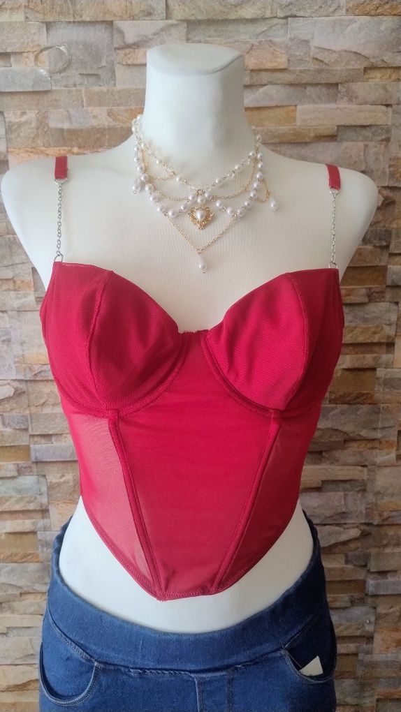 Top gorsetowy crop top 80B