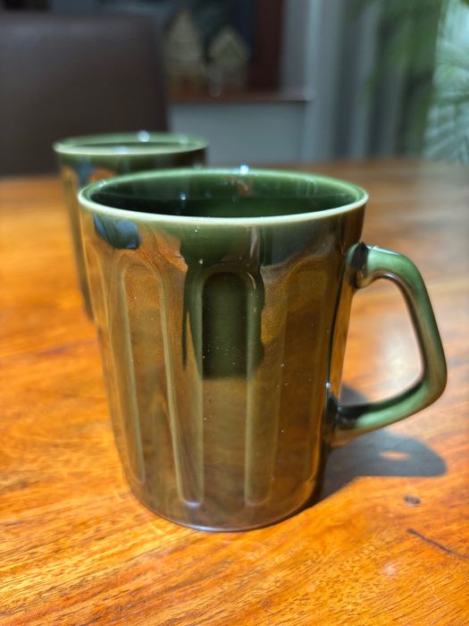 Kubek porcelit Pruszków zielony