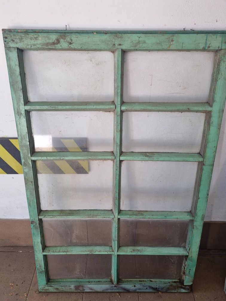 Stare okno drewniane szpros 80x128 dekoracja