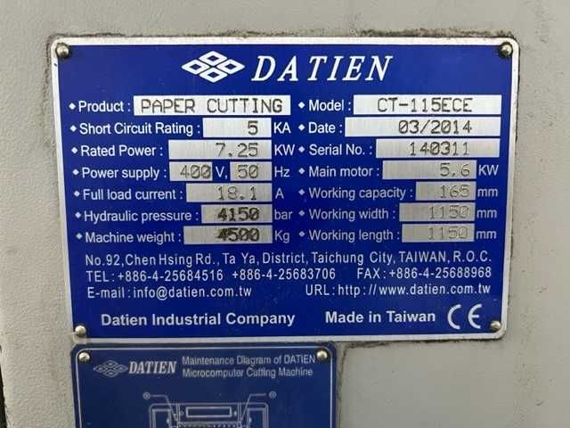 Krajarka-gilotyna do papieru– DATIEN 115 ECE grupa SBL