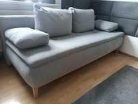 Sofa rozkładana z pojemnikiem na p