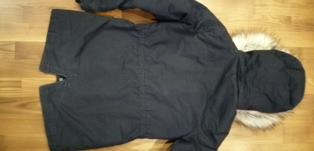 Kurtka zimowa parka czarna r. 158 Canda C&A