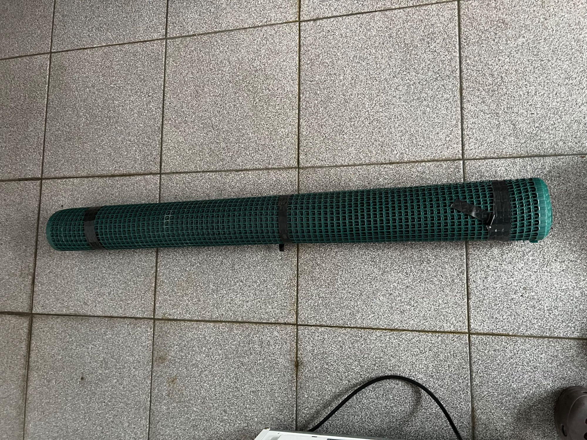Rede de plástico em verde
