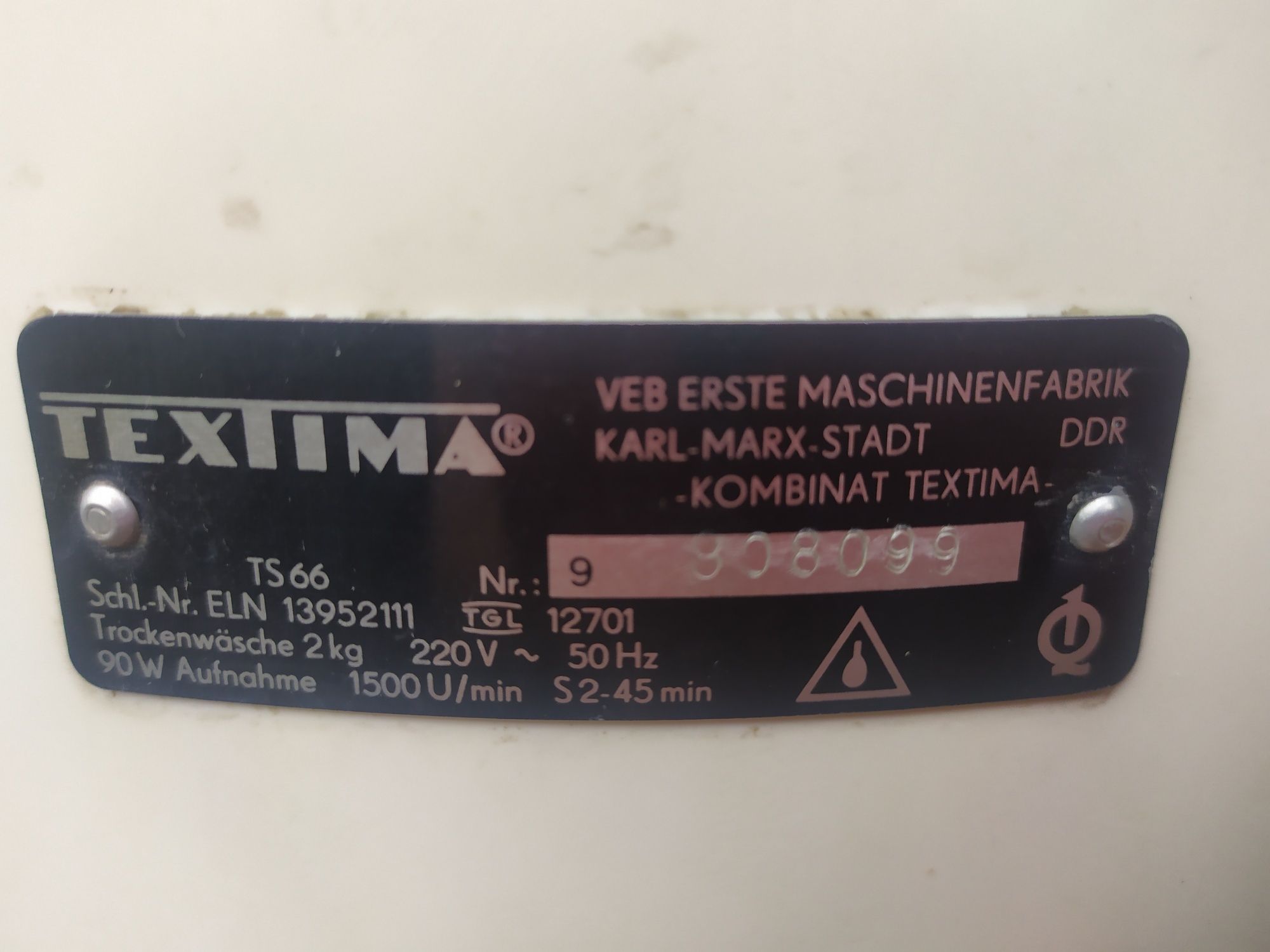 Wirówka do bielizny Textima DDR