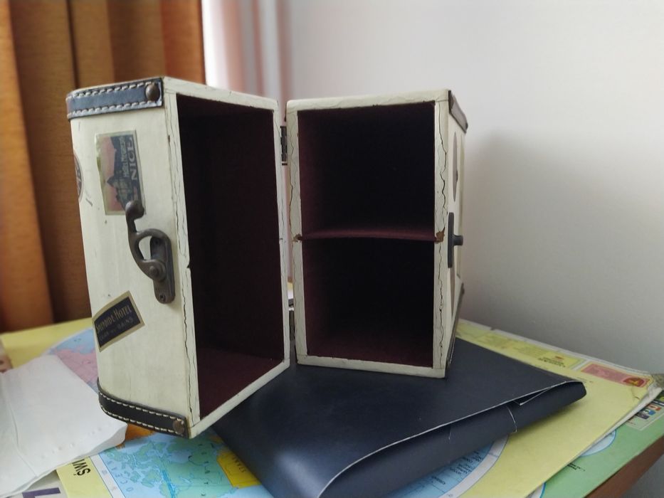 Skrzynka vintage retro na wino