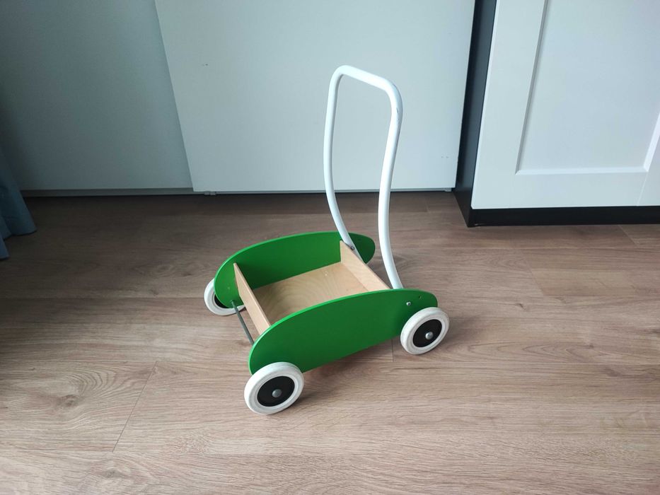 Wózek drewniany pchacz chodzik Ikea Mula dziecięcy