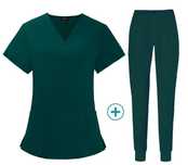 Bluza spodnie  zielone wino L