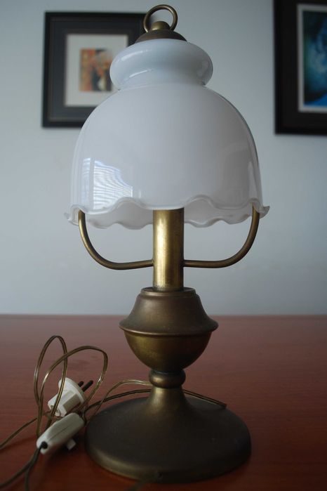 Candeeiro Estrutura Latão Ouro (Com Mais de 50 Anos)