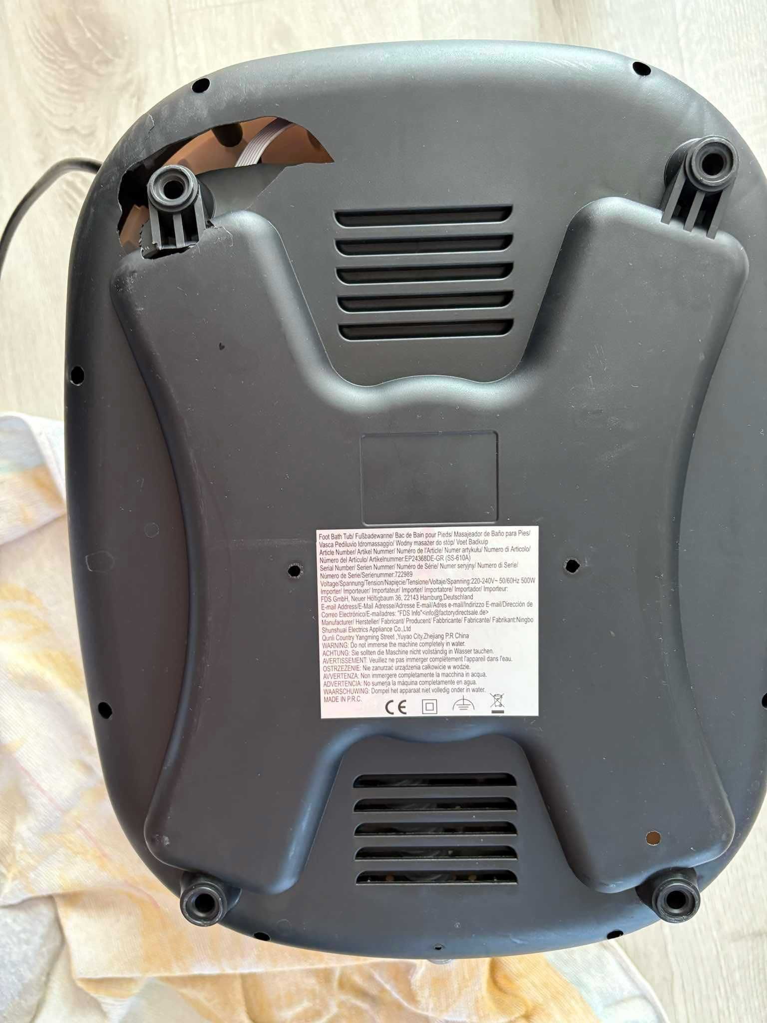 Hydromasażer shiatsu z podczerwienią do stóp 500W