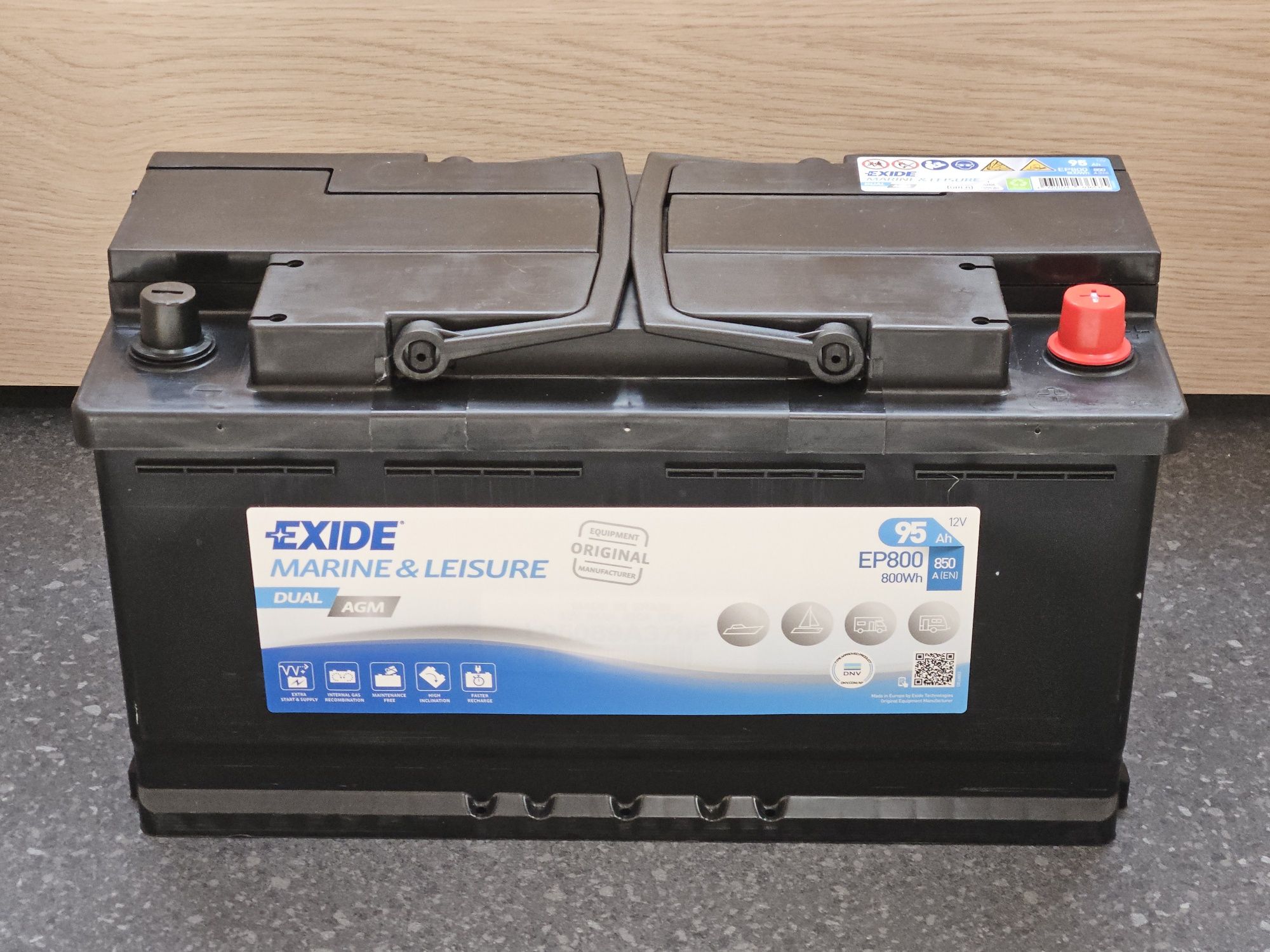 Akumulator Exide Marine&Leisure Dual AGM VRLA EP800 800Wh 95Ah 12V