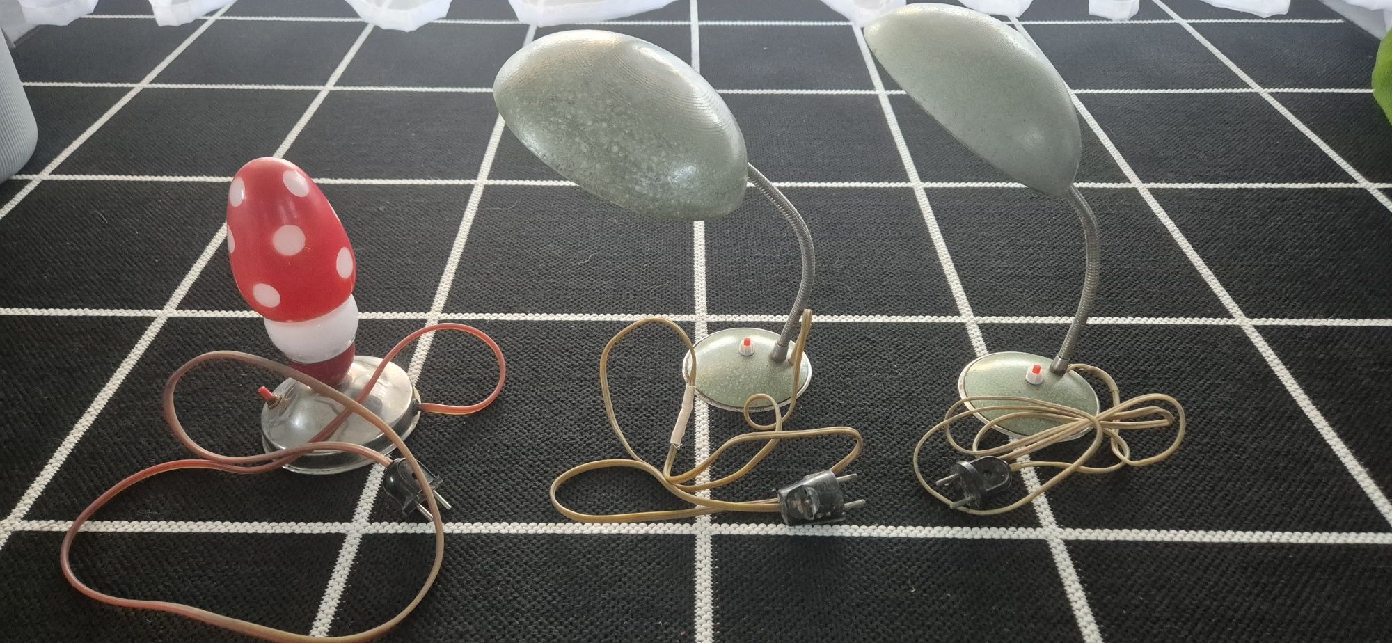 Lampka nocna polam grzybek x2 i muchomorek prl retro