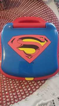 Superman laptop edukacyjny retro zabawka DC sprawny język angielski